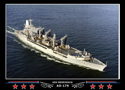 USS Merrimack AO-179 Canvas Photo Print