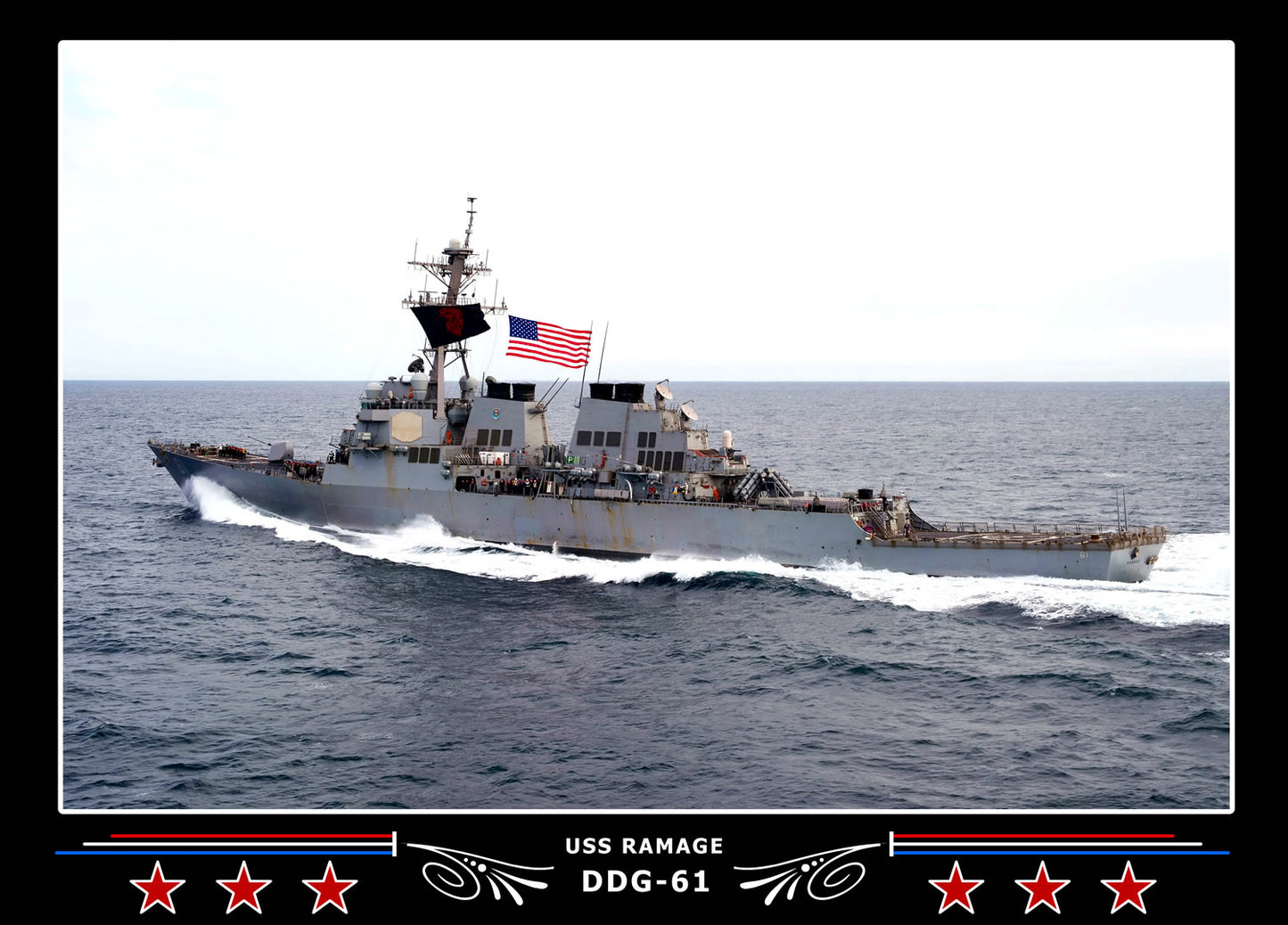 USS Ramage DDG-61 Canvas Photo Print