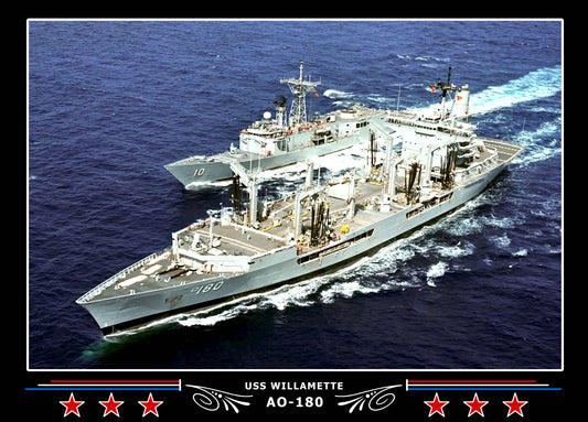 USS Willamette AO-180 Canvas Photo Print