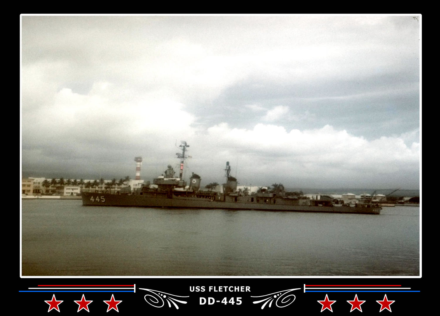 USS Fletcher DD-445 Canvas Photo Print