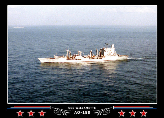USS Willamette AO-180 Canvas Photo Print