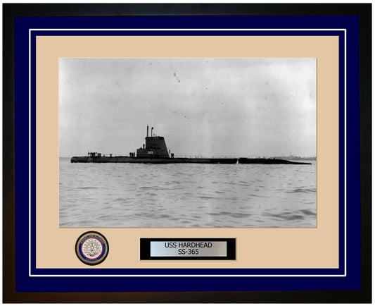 USS Hardhead SS-365 Framed Navy Ship Photo Blue