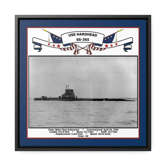 USS Hardhead SS-365 Navy Floating Frame Photo Front View
