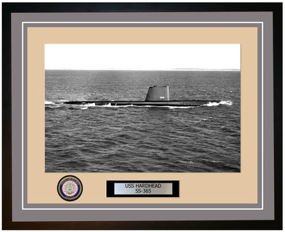 USS Hardhead SS-365 Framed Navy Ship Photo Grey