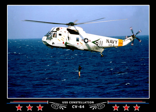 USS Constellation CV-64 Canvas Photo Print