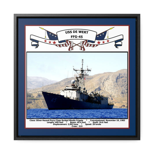 USS De Wert FFG-45 Navy Floating Frame Photo Front View