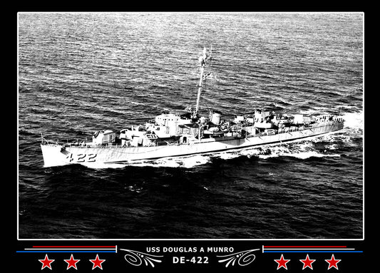 USS Douglas A Munro DE-422 Canvas Photo Print