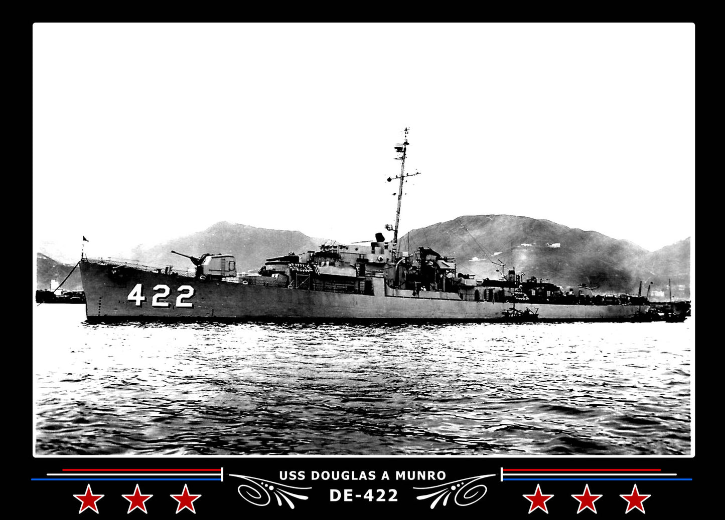 USS Douglas A Munro DE-422 Canvas Photo Print