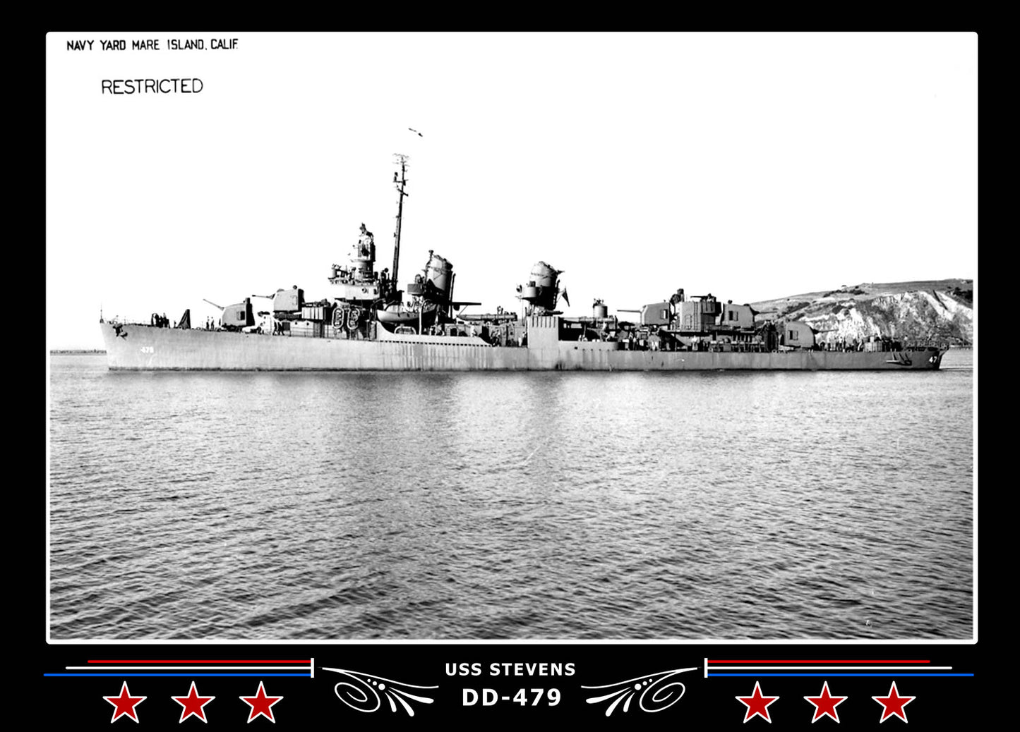 USS Stevens DD-479 Canvas Photo Print