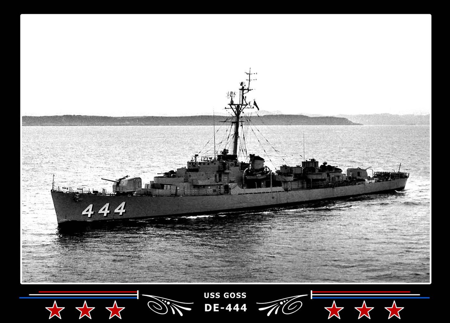 USS Goss DE-444 Canvas Photo Print
