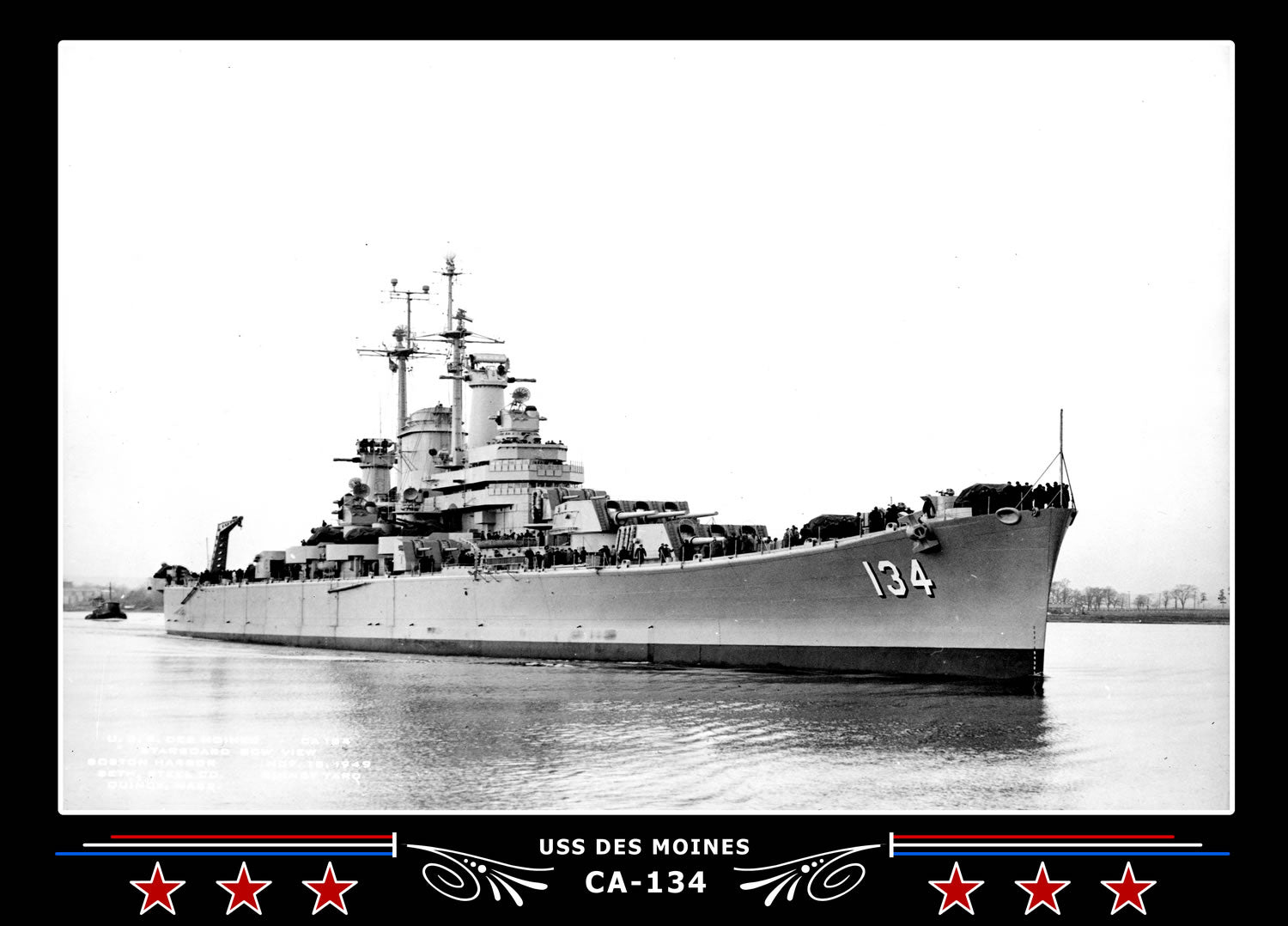 USS Des Moines CA-134 Canvas Photo Print
