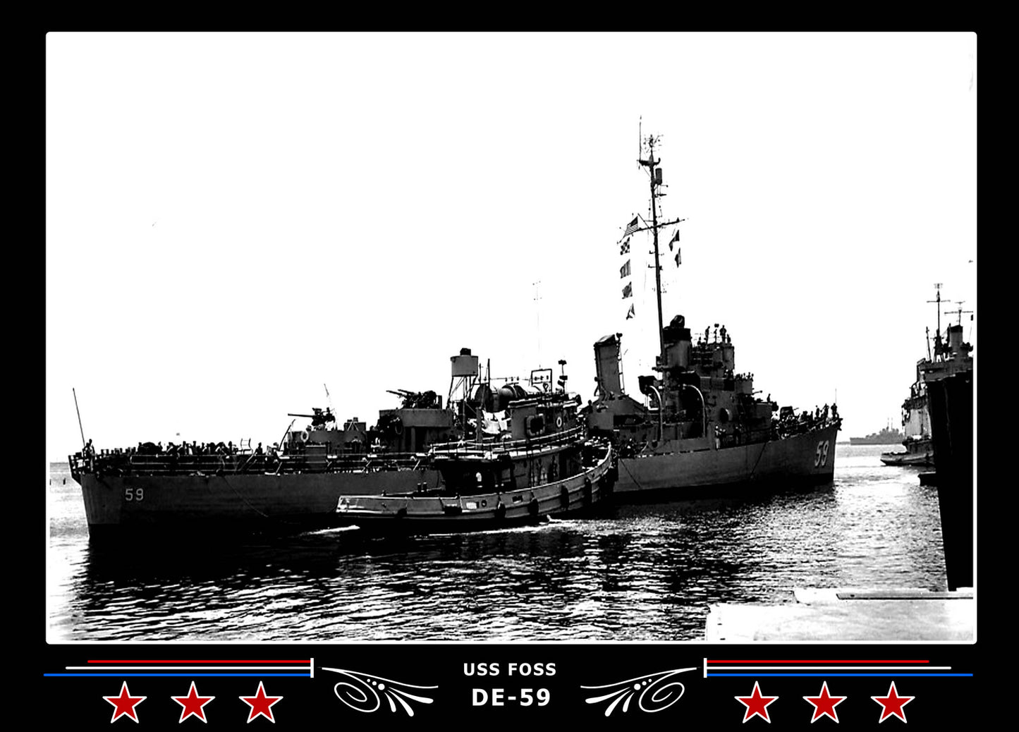 USS Foss DE-59 Canvas Photo Print