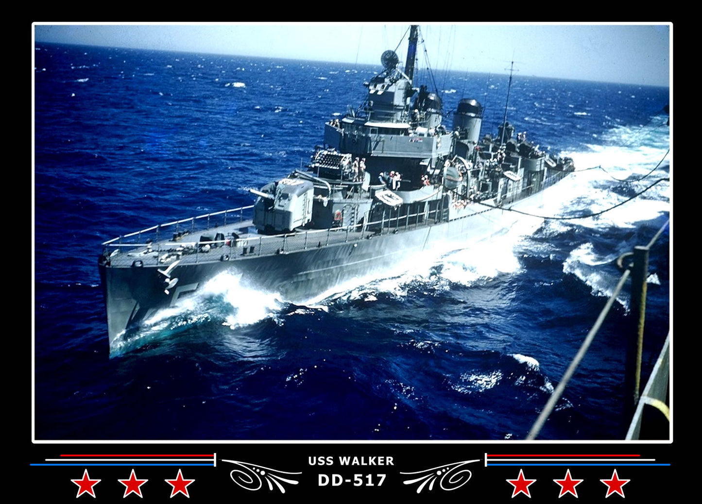 USS Walker DD-517 Canvas Photo Print