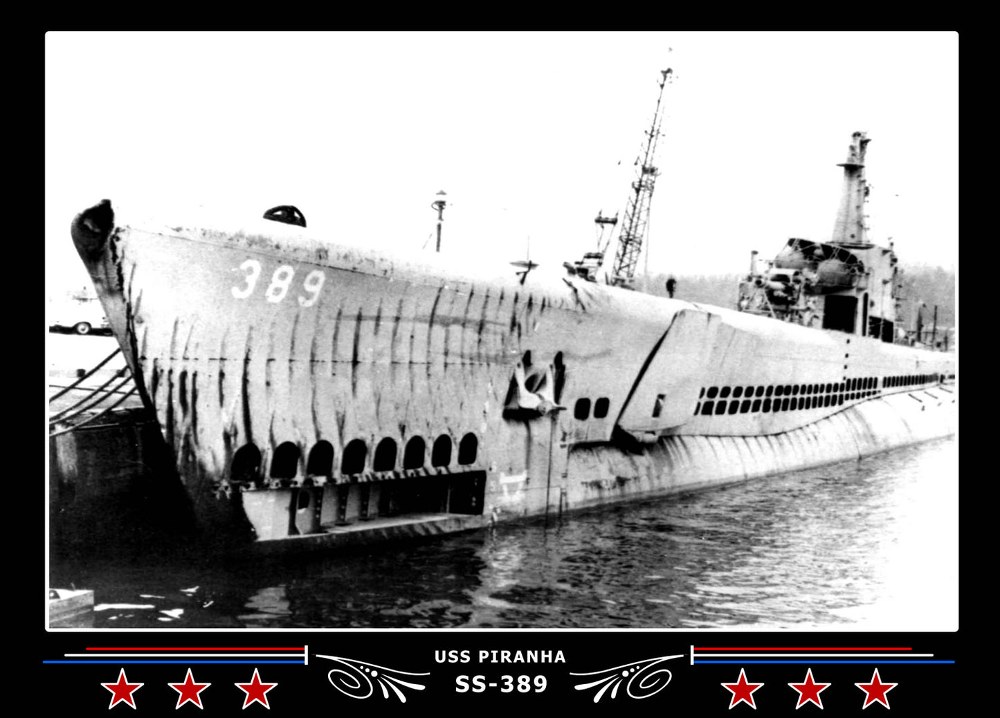 USS Piranha SS-389 Canvas Photo Print