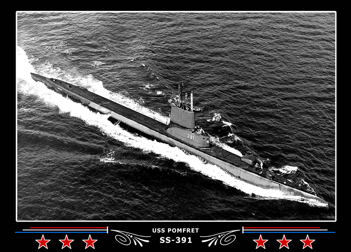 USS Pomfret SS-391 Canvas Photo Print