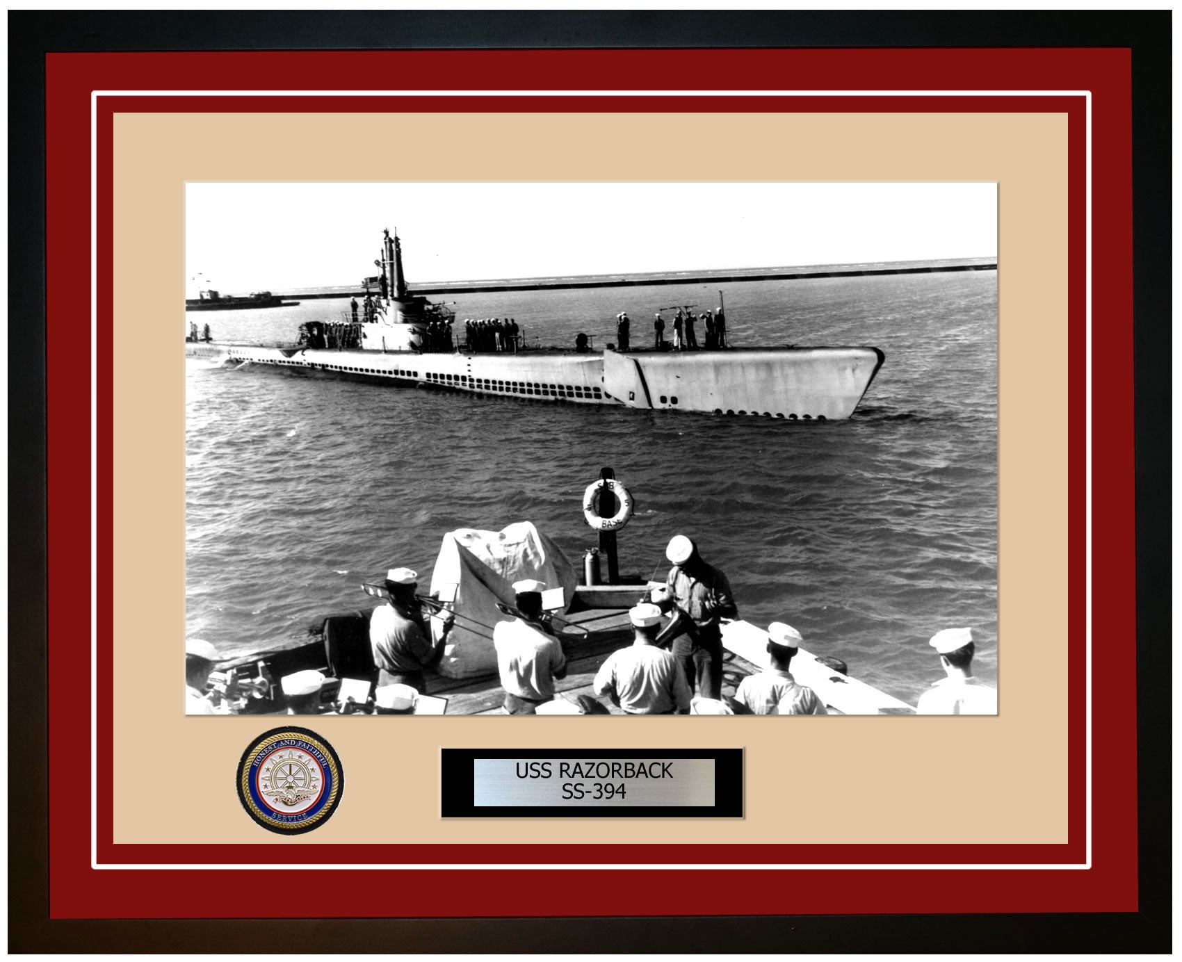 USS DETECTOR MSO-429 Framed Navy Ship Display Burgundy – Navy Emporium