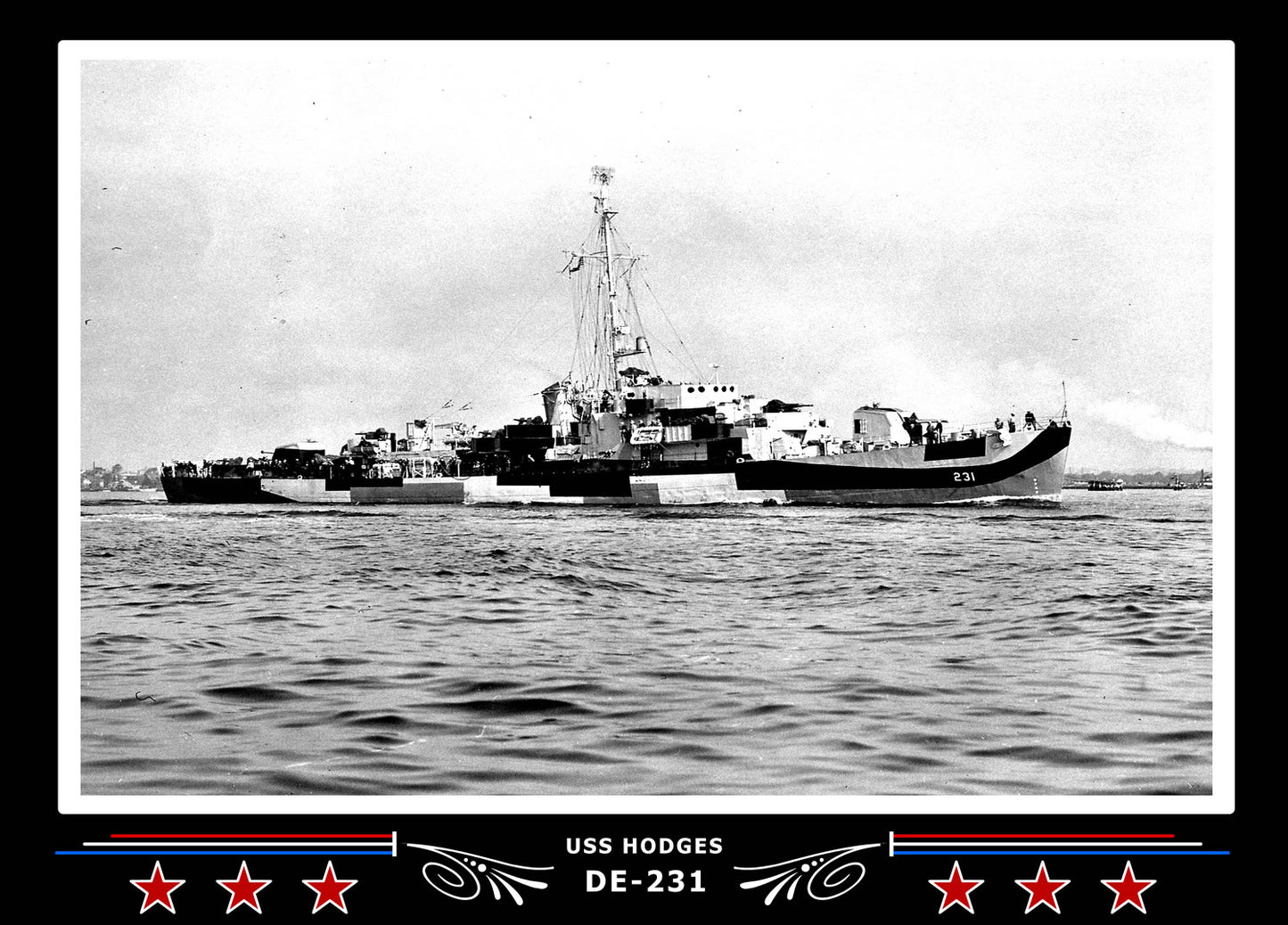 USS Hodges DE-231 Canvas Photo Print
