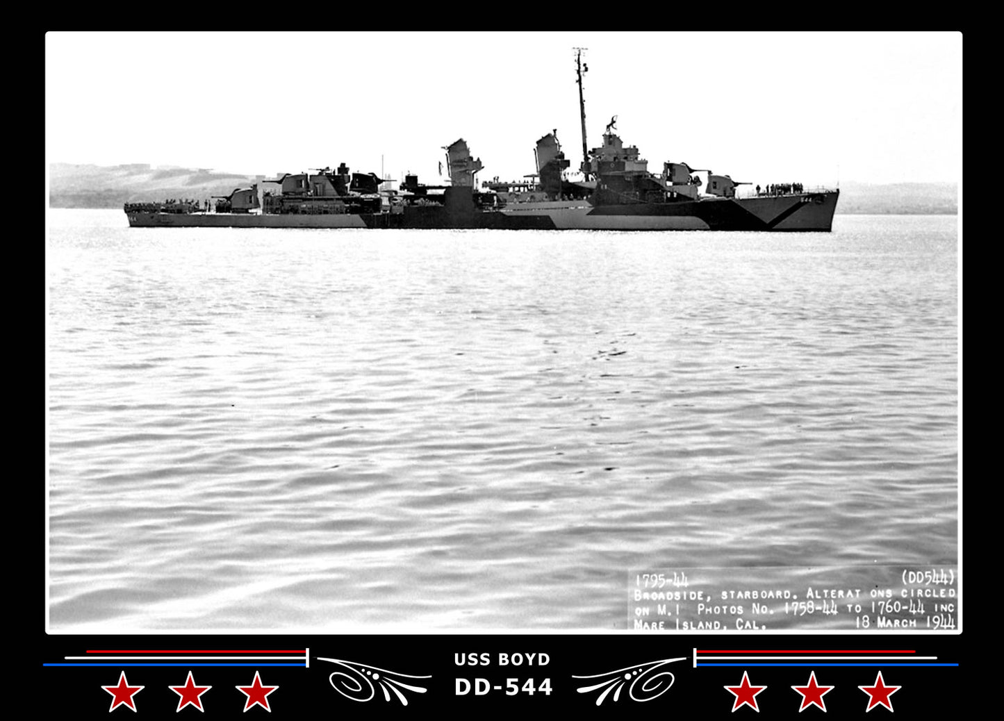 USS Boyd DD-544 Canvas Photo Print