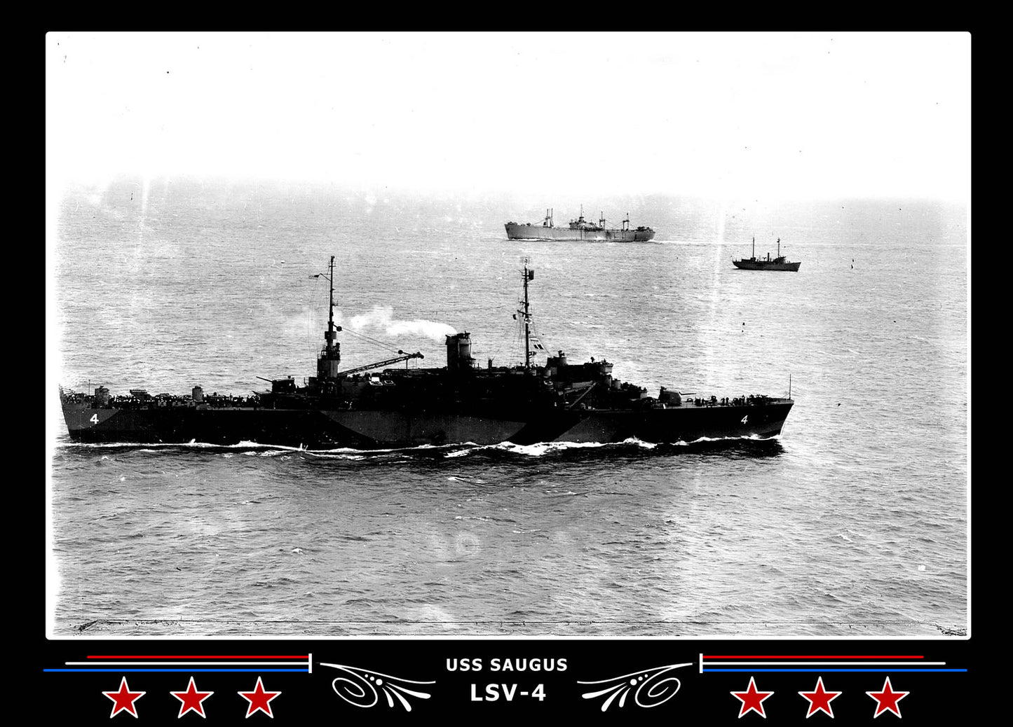 USS Saugus LSV4 Canvas Photo Print