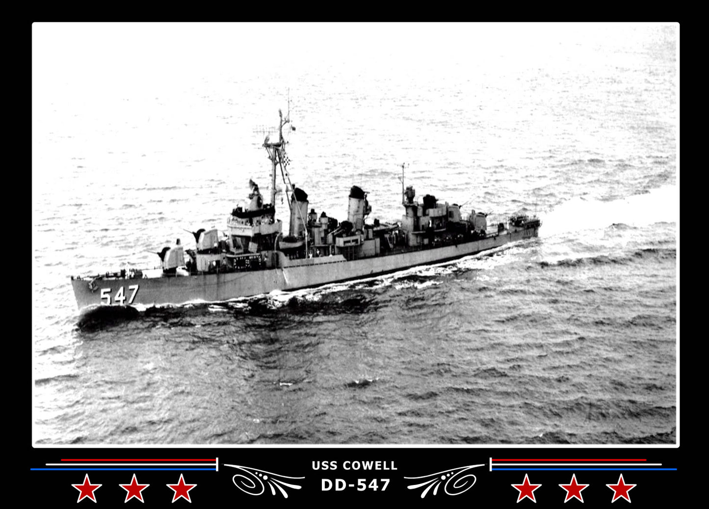 USS Cowell DD-547 Canvas Photo Print