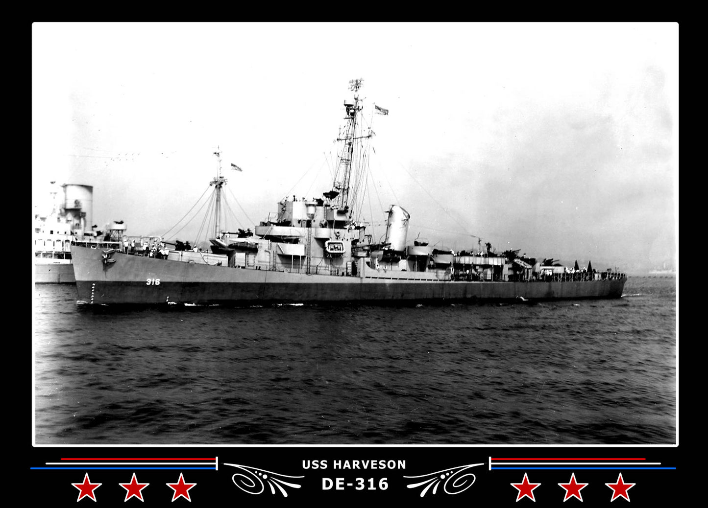 USS Harveson DE-316 Canvas Photo Print