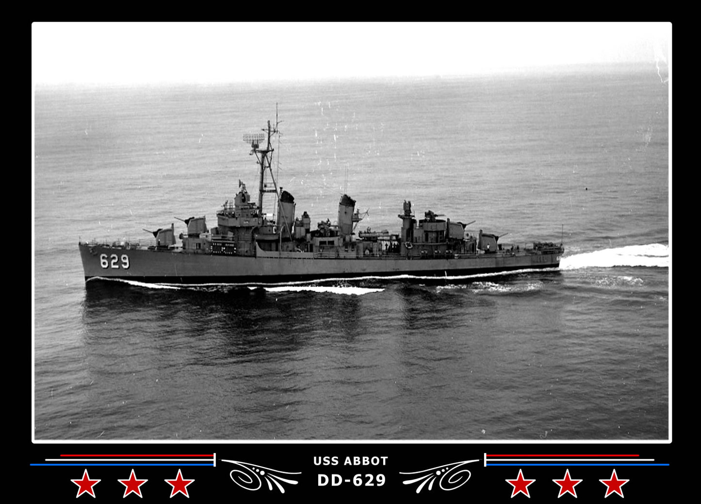 USS Abbot DD-629 Canvas Photo Print