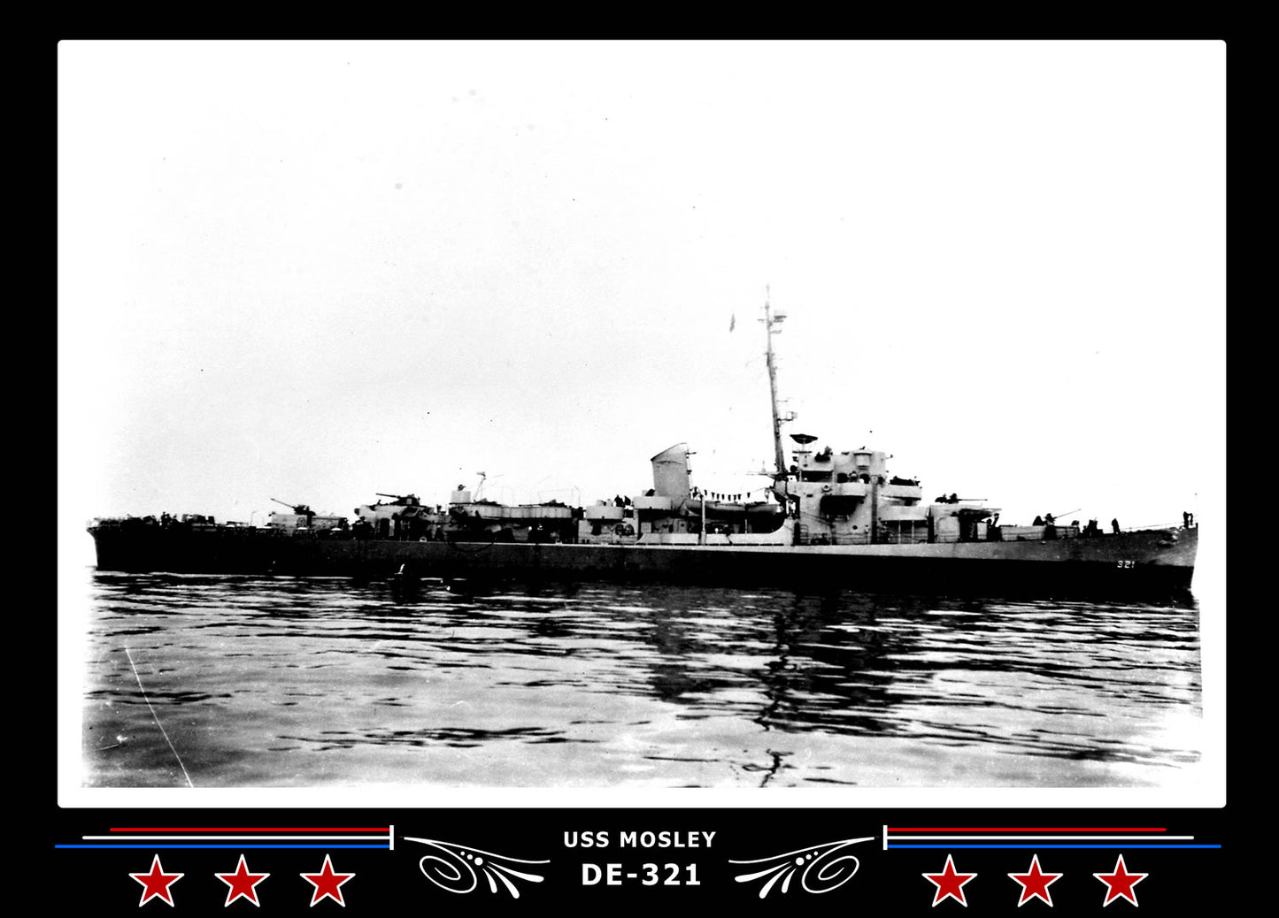 USS Mosley DE-321 Canvas Photo Print