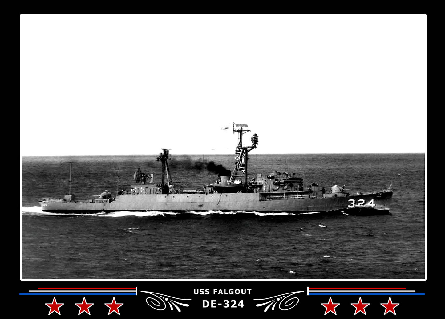 USS Falgout DE-324 Canvas Photo Print