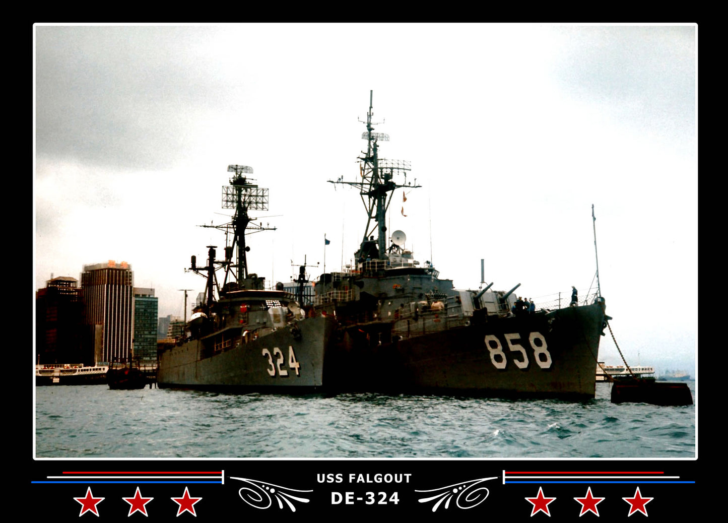 USS Falgout DE-324 Canvas Photo Print