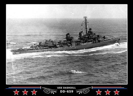 USS Dashiell DD-659 Canvas Photo Print