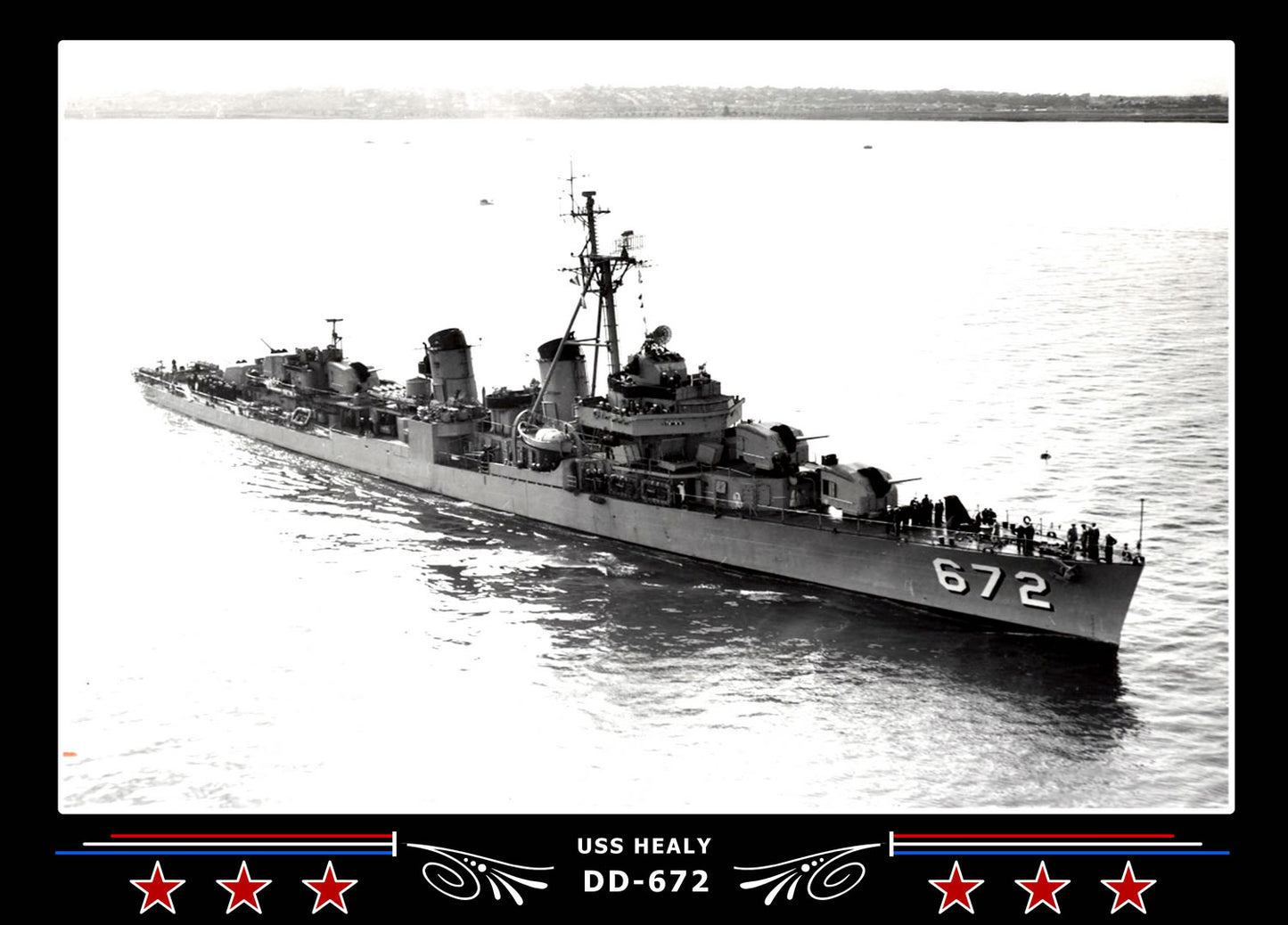 USS Healy DD-672 Canvas Photo Print