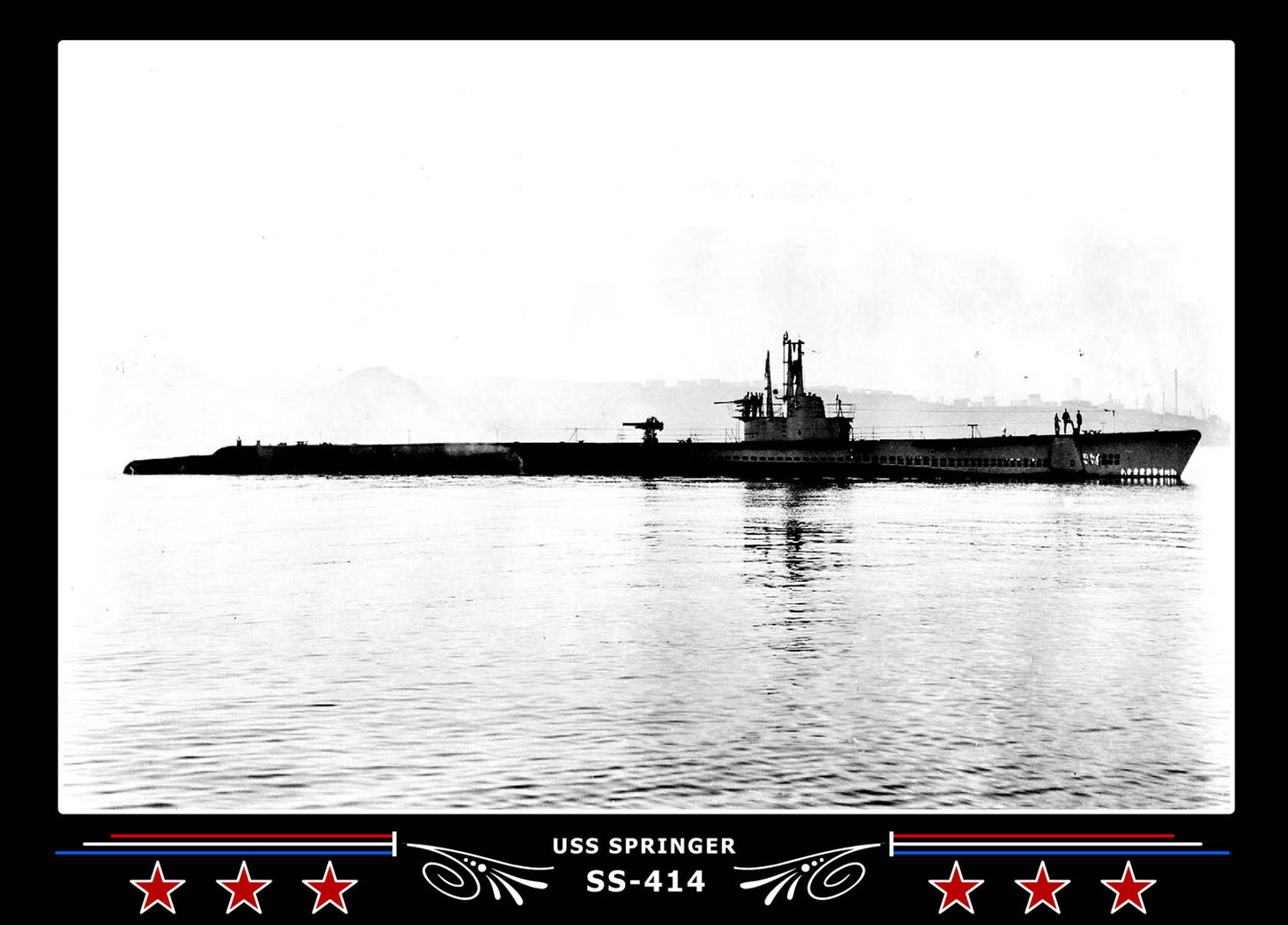 USS Springer SS-414 Canvas Photo Print