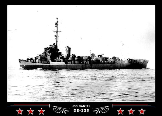 USS Daniel DE-335 Canvas Photo Print