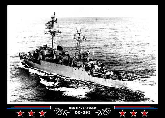 USS Haverfield DE-393 Canvas Photo Print