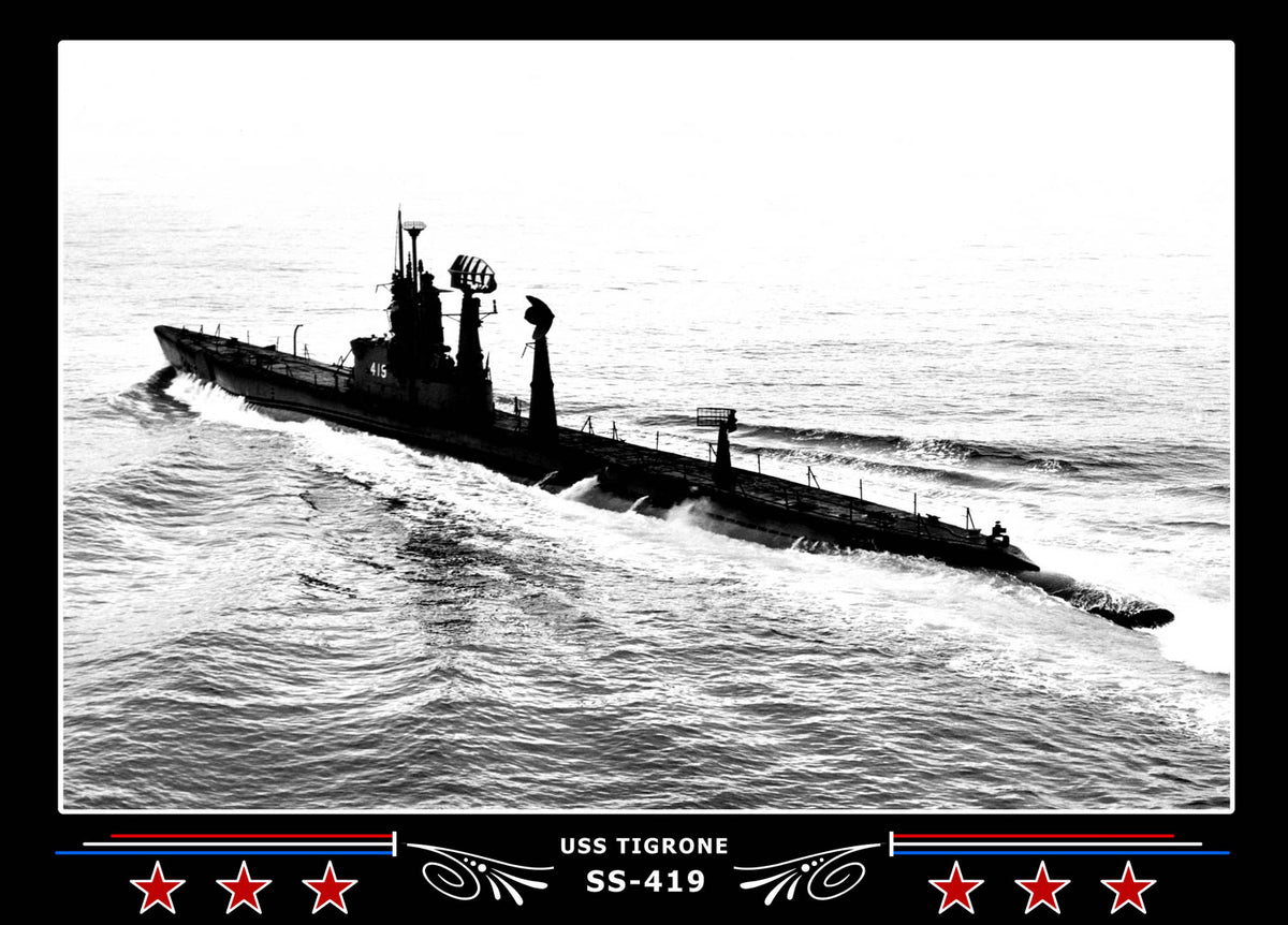 USS Tigrone SS-419 Canvas Photo Print