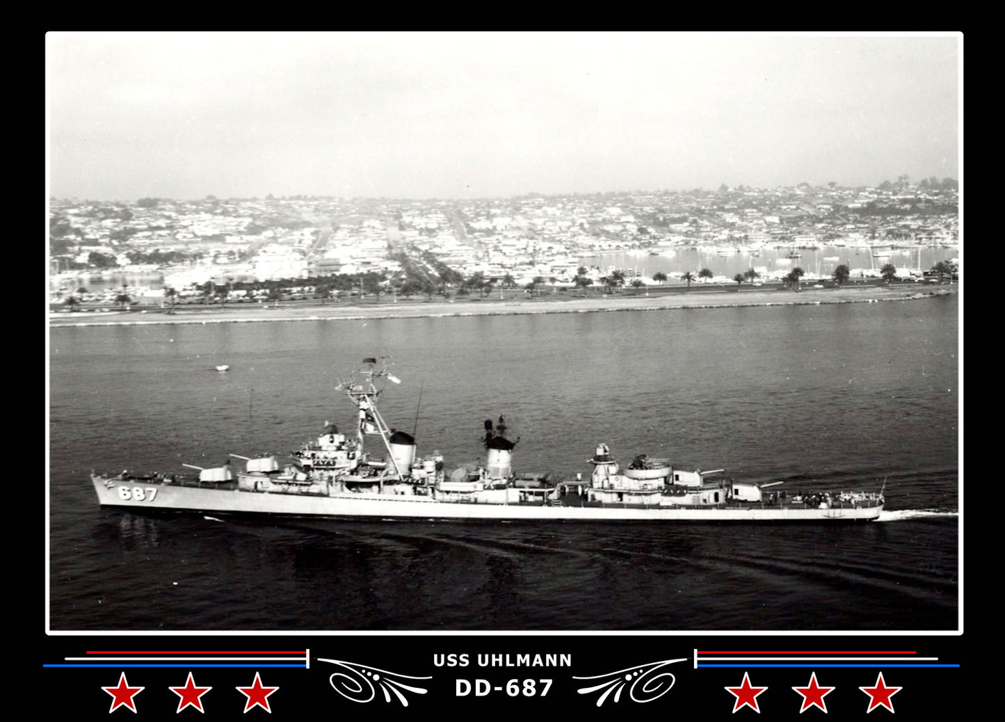 USS Uhlmann DD-687 Canvas Photo Print