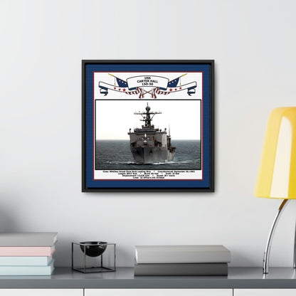 USS Carter Hall LSD-50 Navy Floating Frame Photo Desk View