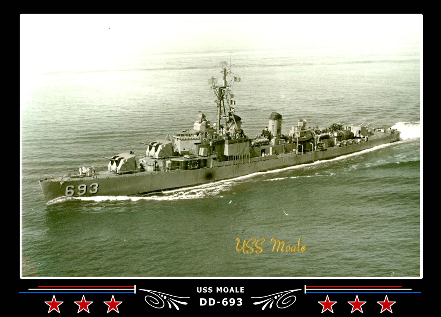 USS Moale DD-693 Canvas Photo Print