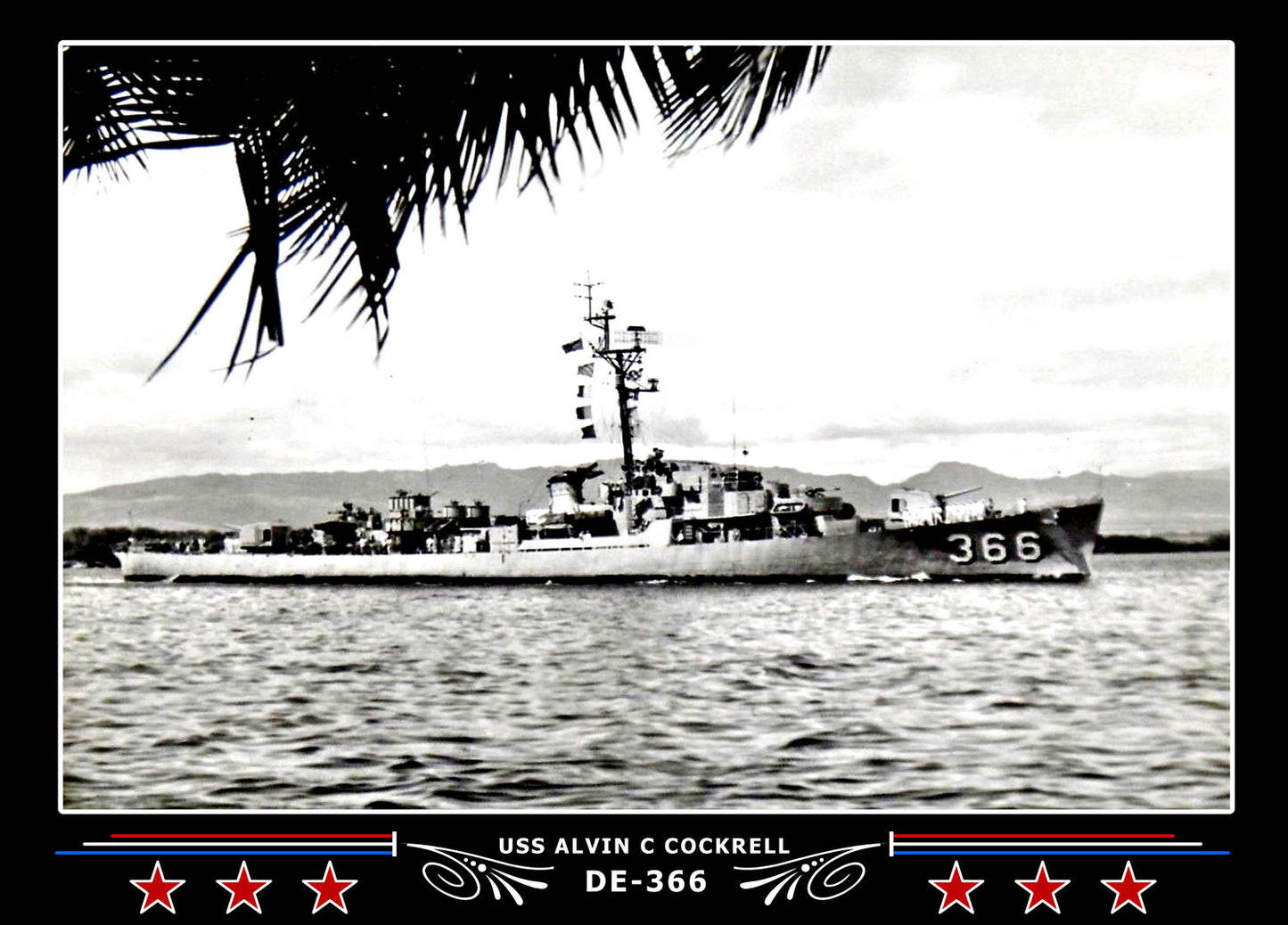 USS Alvin C Cockrell DE-366 Canvas Photo Print