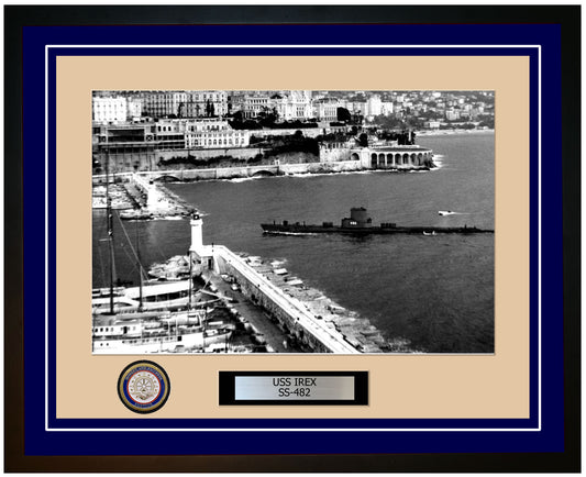 USS Irex SS-482 Framed Navy Ship Photo Blue