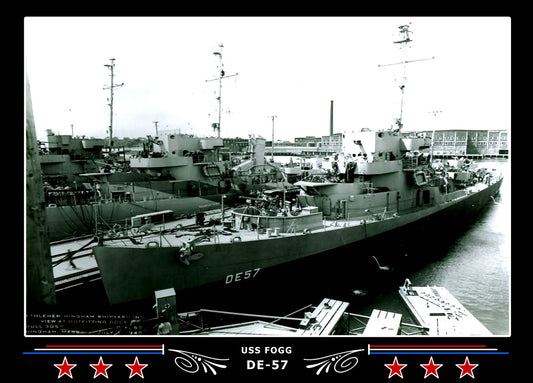 USS Fogg DE-57 Canvas Photo Print