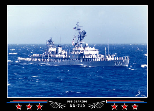 USS Gearing DD-710 Canvas Photo Print