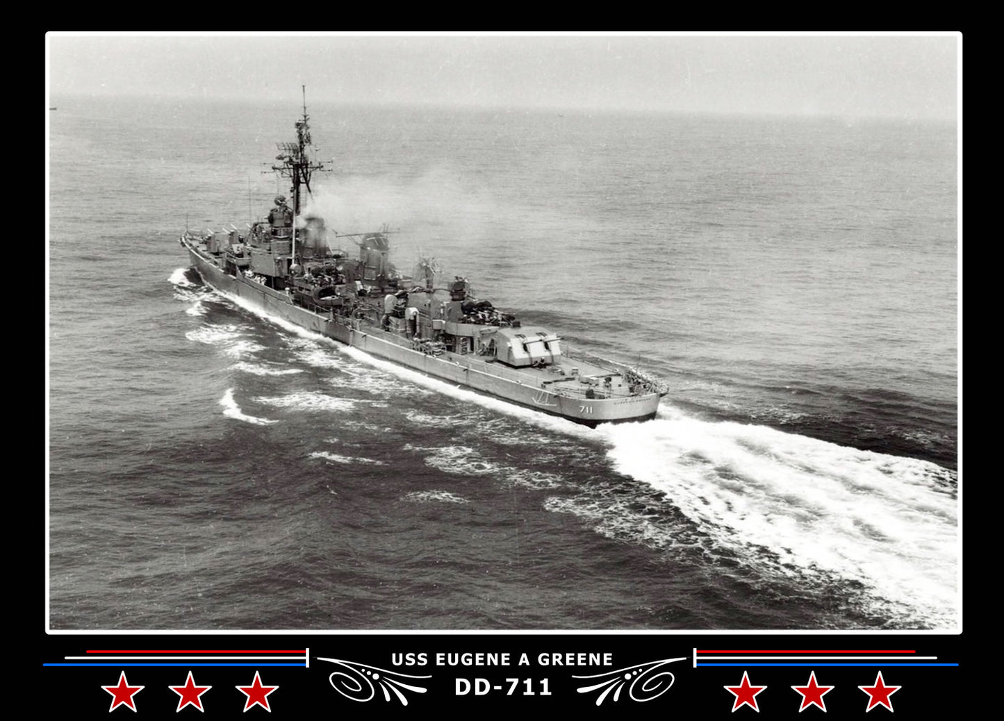USS Eugene A Greene DD-711 Canvas Photo Print