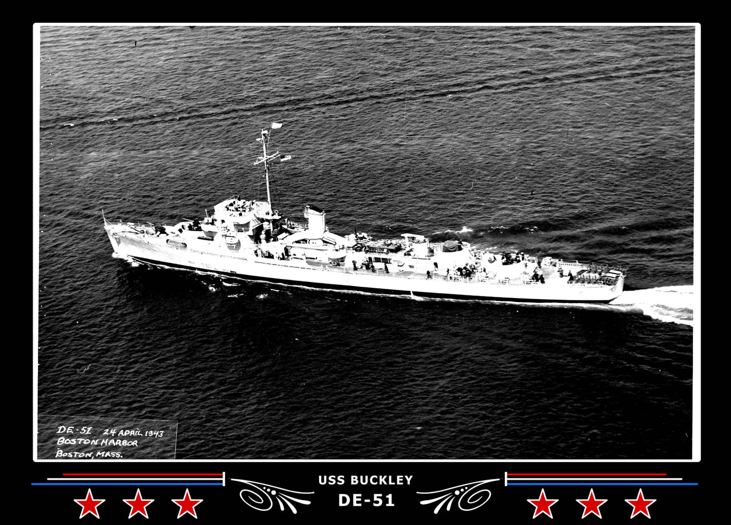USS Buckley DE-51 Canvas Photo Print