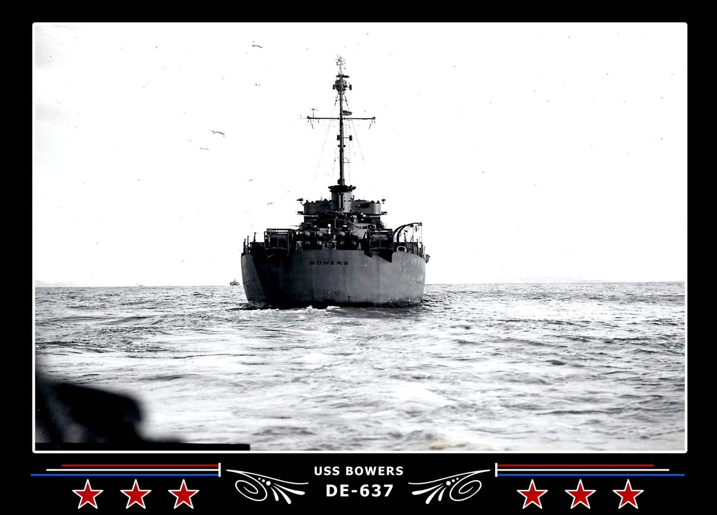 USS Bowers DE-637 Canvas Photo Print