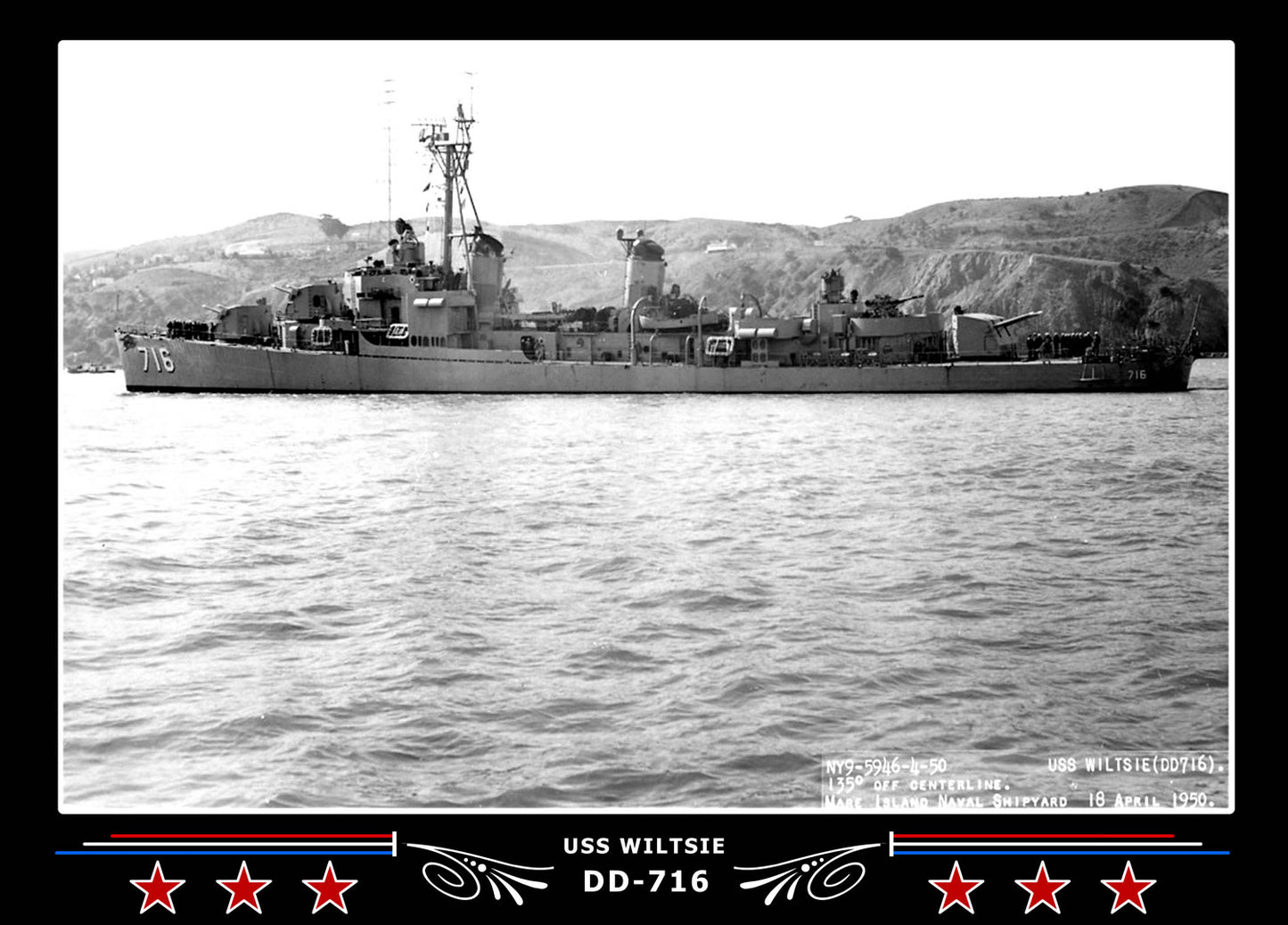 USS Wiltsie DD-716 Canvas Photo Print