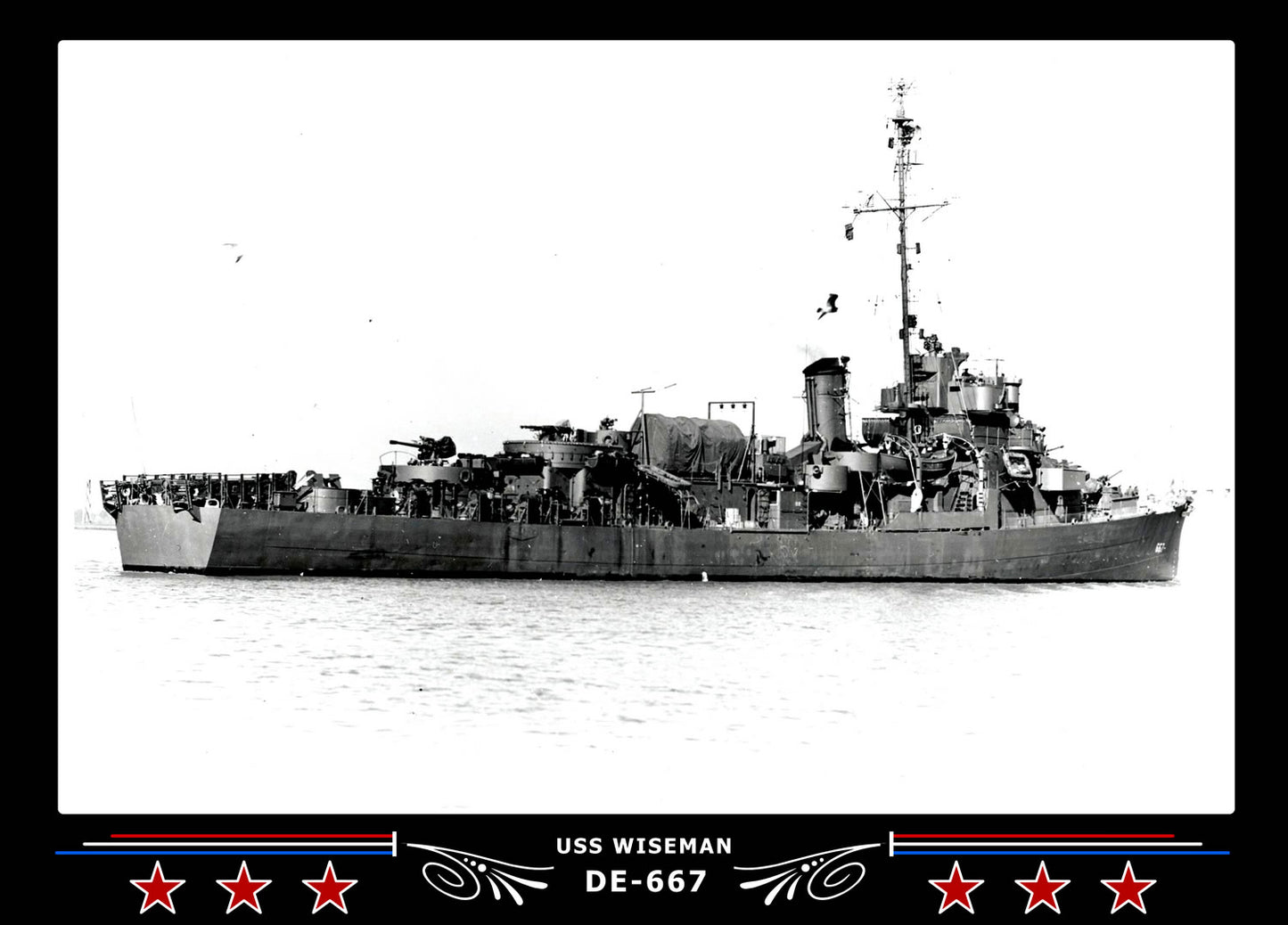 USS Wiseman DE-667 Canvas Photo Print