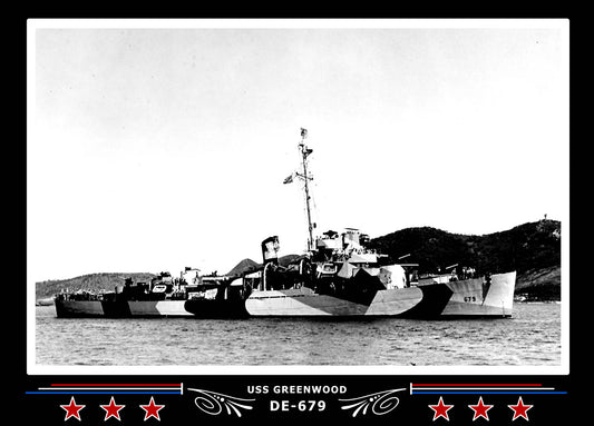 USS Greenwood DE-679 Canvas Photo Print