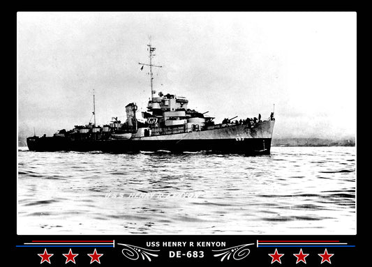USS Henry R Kenyon DE-683 Canvas Photo Print