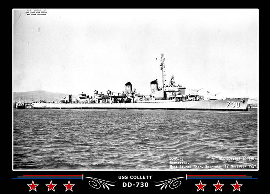 USS Collett DD-730 Canvas Photo Print
